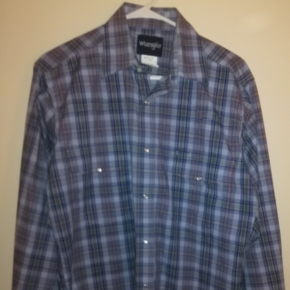 Wrangler Other - Mens Wrangler Western Shirt Pearl Snaps Med